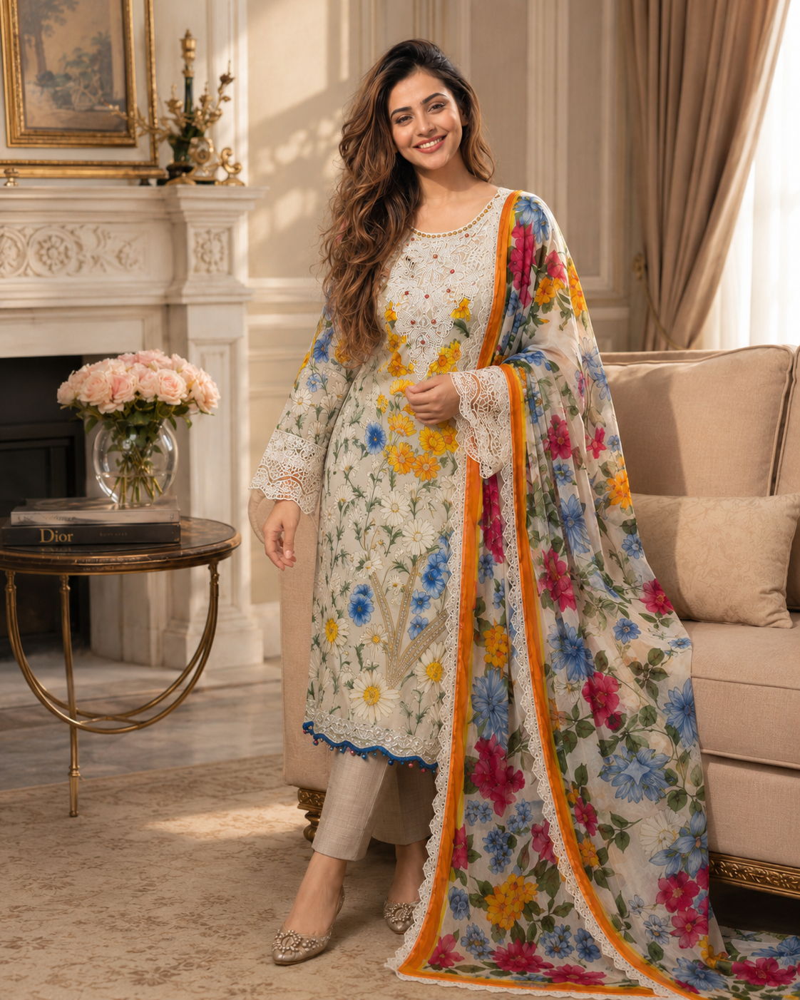Ivory Garden Luxe 3 Piece Suit