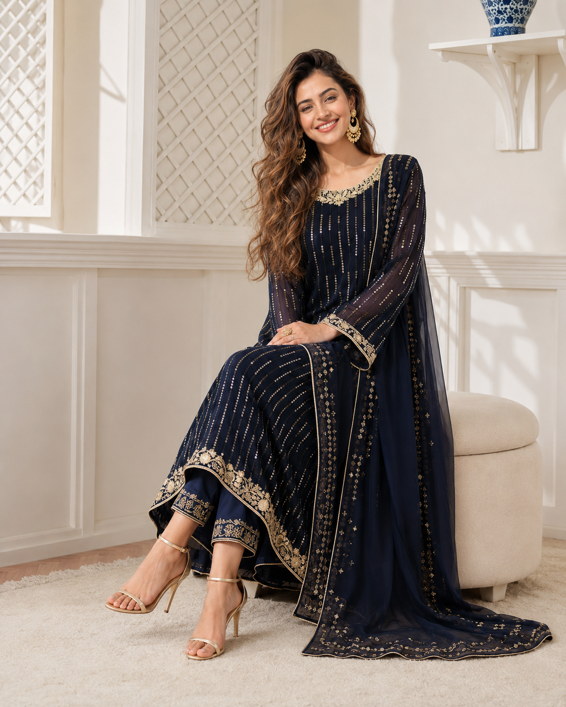 Royal Neel-e-Zar Pure Chiffon