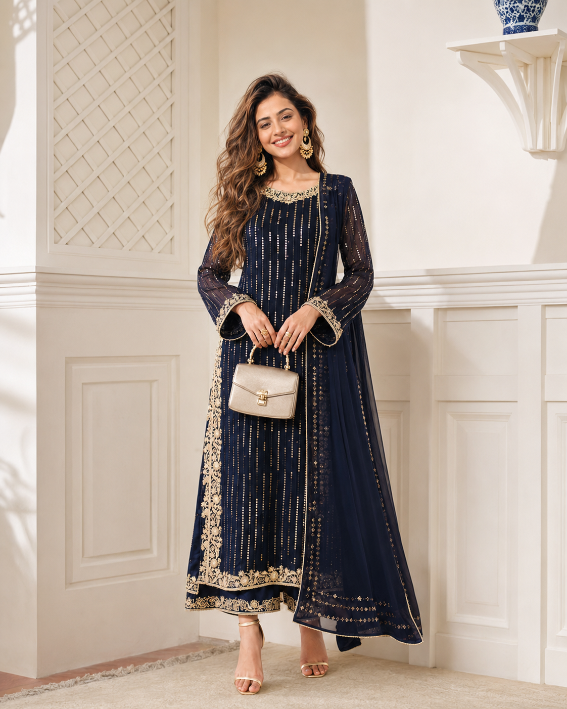 Royal Neel-e-Zar Pure Chiffon