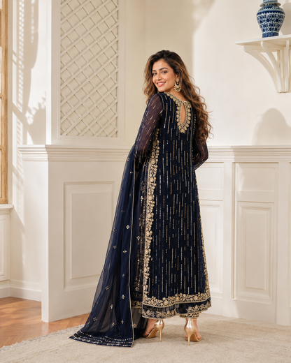 Royal Neel-e-Zar Pure Chiffon