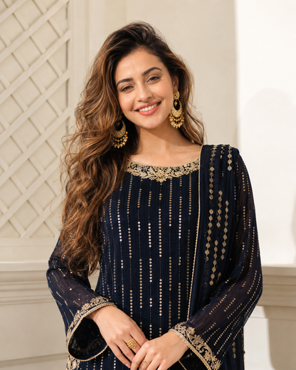 Royal Neel-e-Zar Pure Chiffon