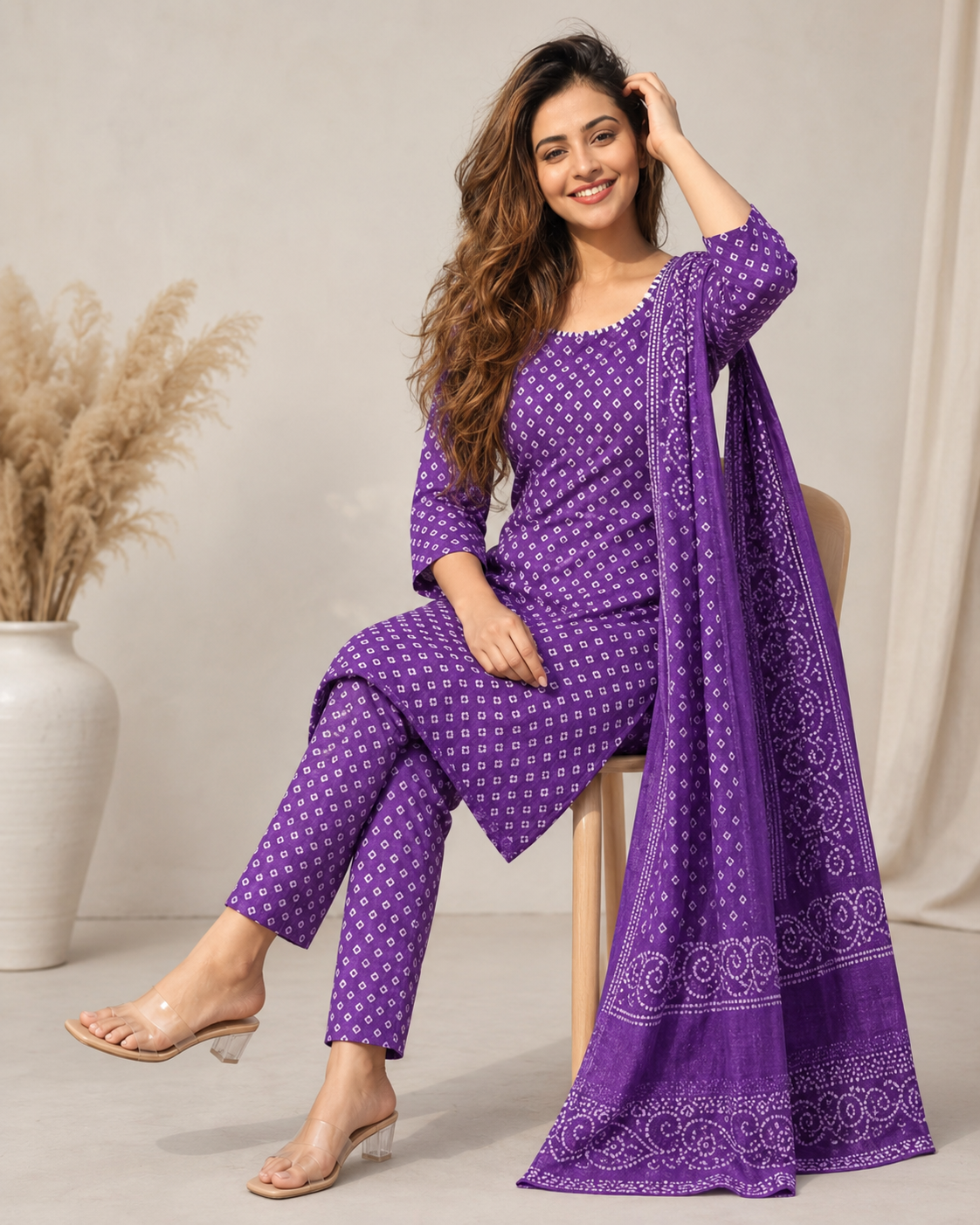 Chunri Bloom Printed Silk 3 Piece Summer Suit