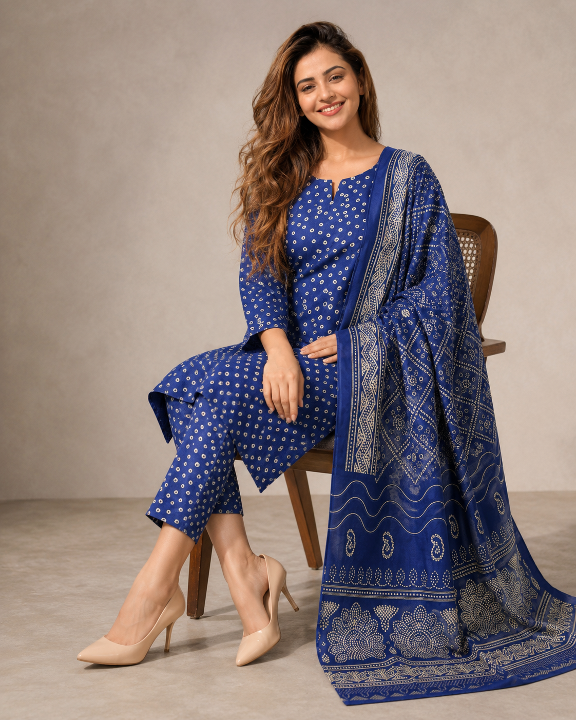 Chunri Bloom Printed Silk 3 Piece Summer Suit
