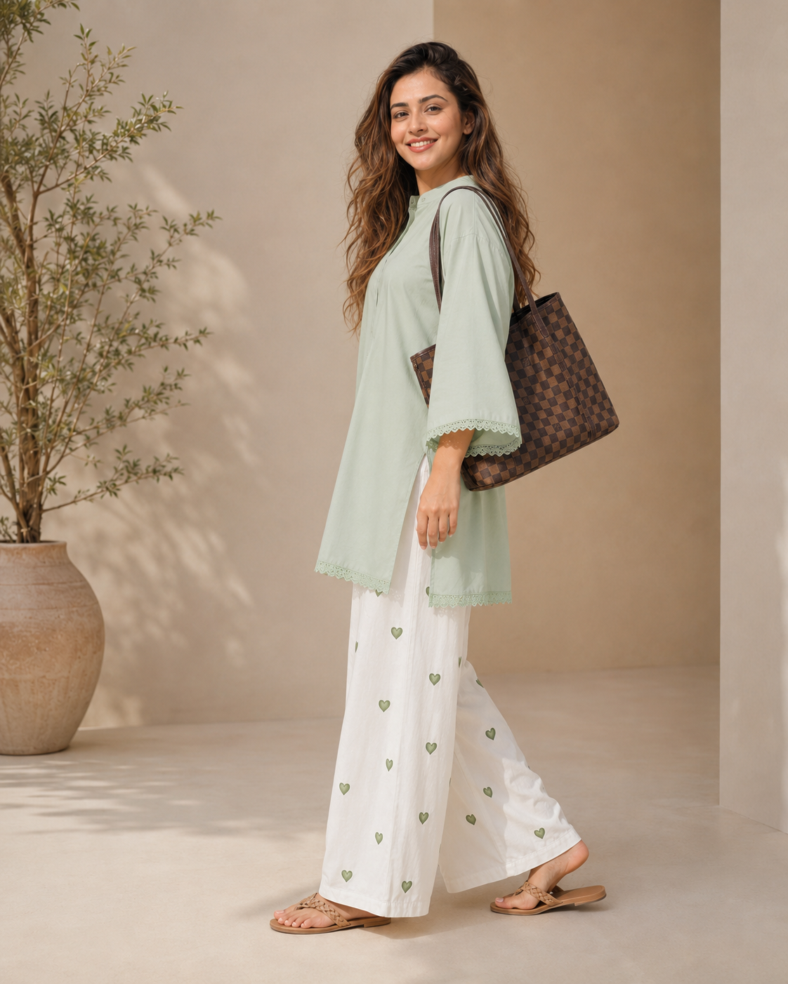 Sweetheart Cotton 2 Piece Co-ord Set for Women