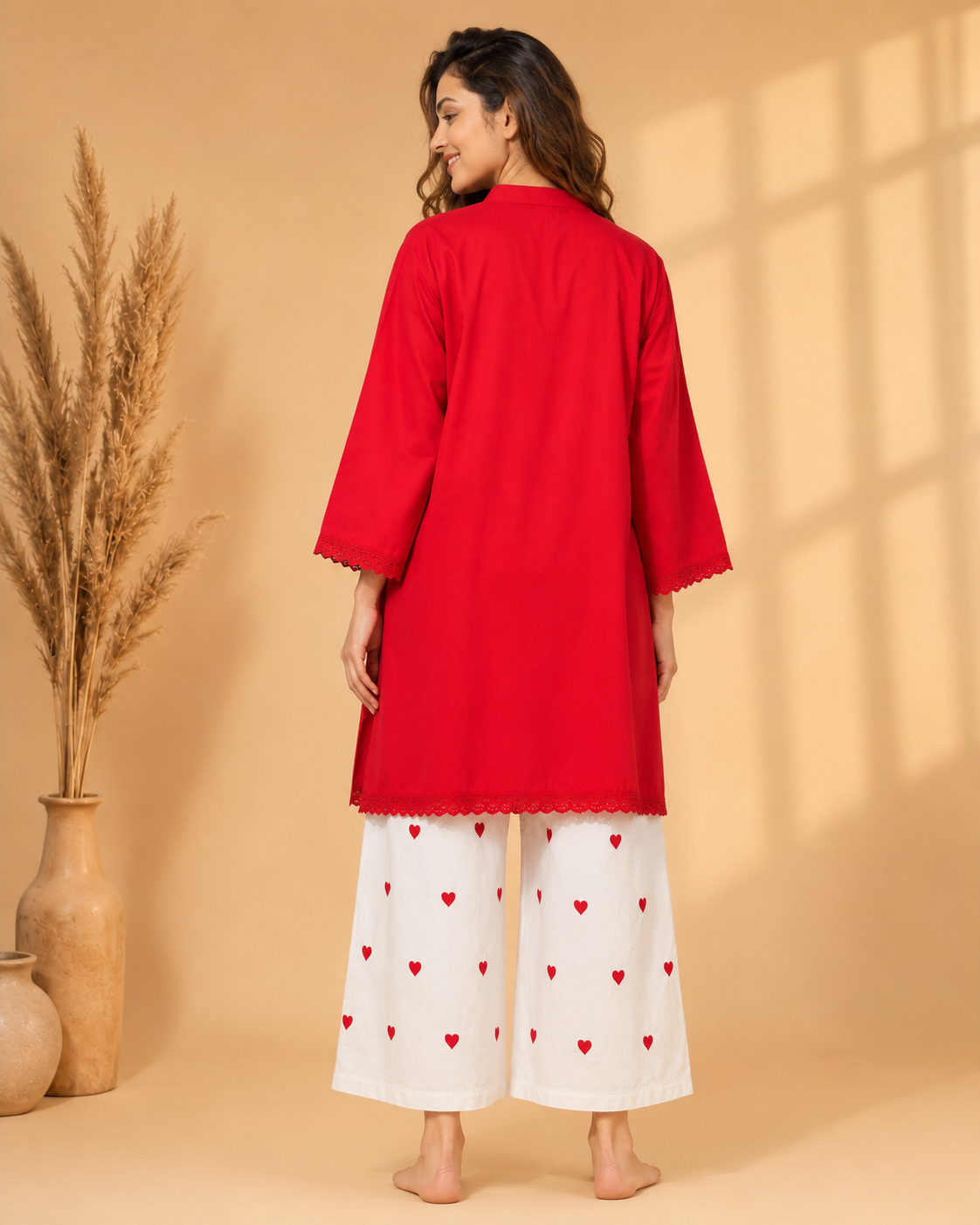 Sweetheart Cotton 2 Piece Co-ord Set for Women